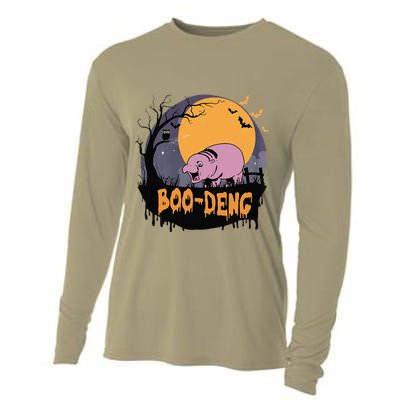 Moo Deng Halloween Boo Deng Halloween Cooling Performance Long Sleeve Crew