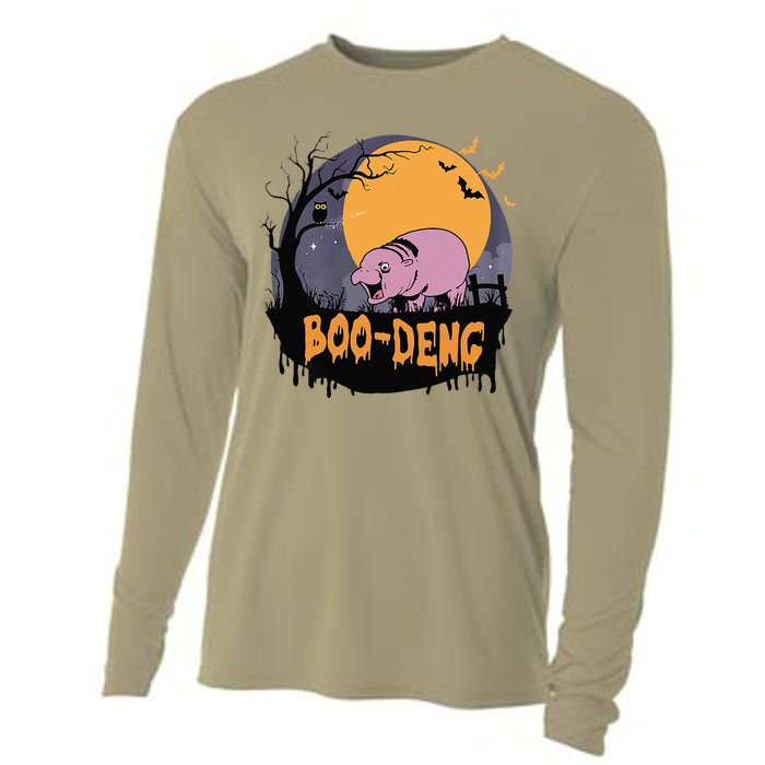 Moo Deng Halloween Boo Deng Halloween Cooling Performance Long Sleeve Crew