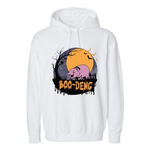 Moo Deng Halloween Boo Deng Halloween Garment-Dyed Fleece Hoodie