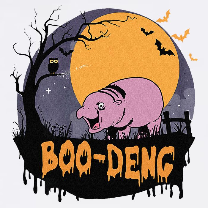 Moo Deng Halloween Boo Deng Halloween Garment-Dyed Sweatshirt