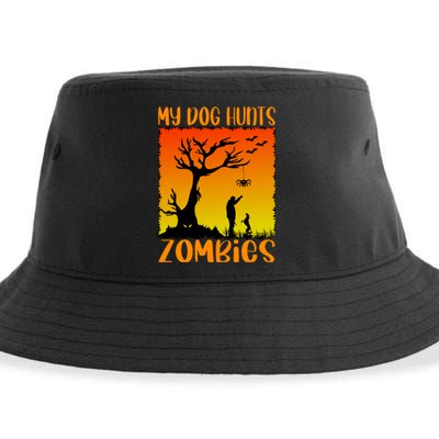 My Dog Hunts Zombies Halloween Sustainable Bucket Hat