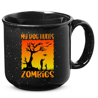 My Dog Hunts Zombies Halloween 15oz Campfire Ceramic Mug