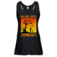 My Dog Hunts Zombies Halloween Ladies Essential Flowy Tank