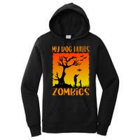 My Dog Hunts Zombies Halloween Women's Pullover Hoodie