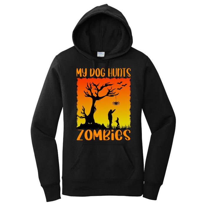 My Dog Hunts Zombies Halloween Women's Pullover Hoodie