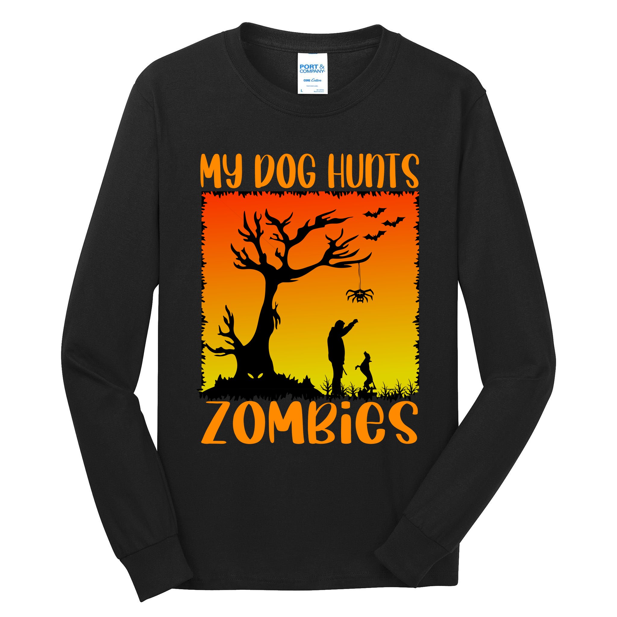My Dog Hunts Zombies Halloween Tall Long Sleeve T-Shirt