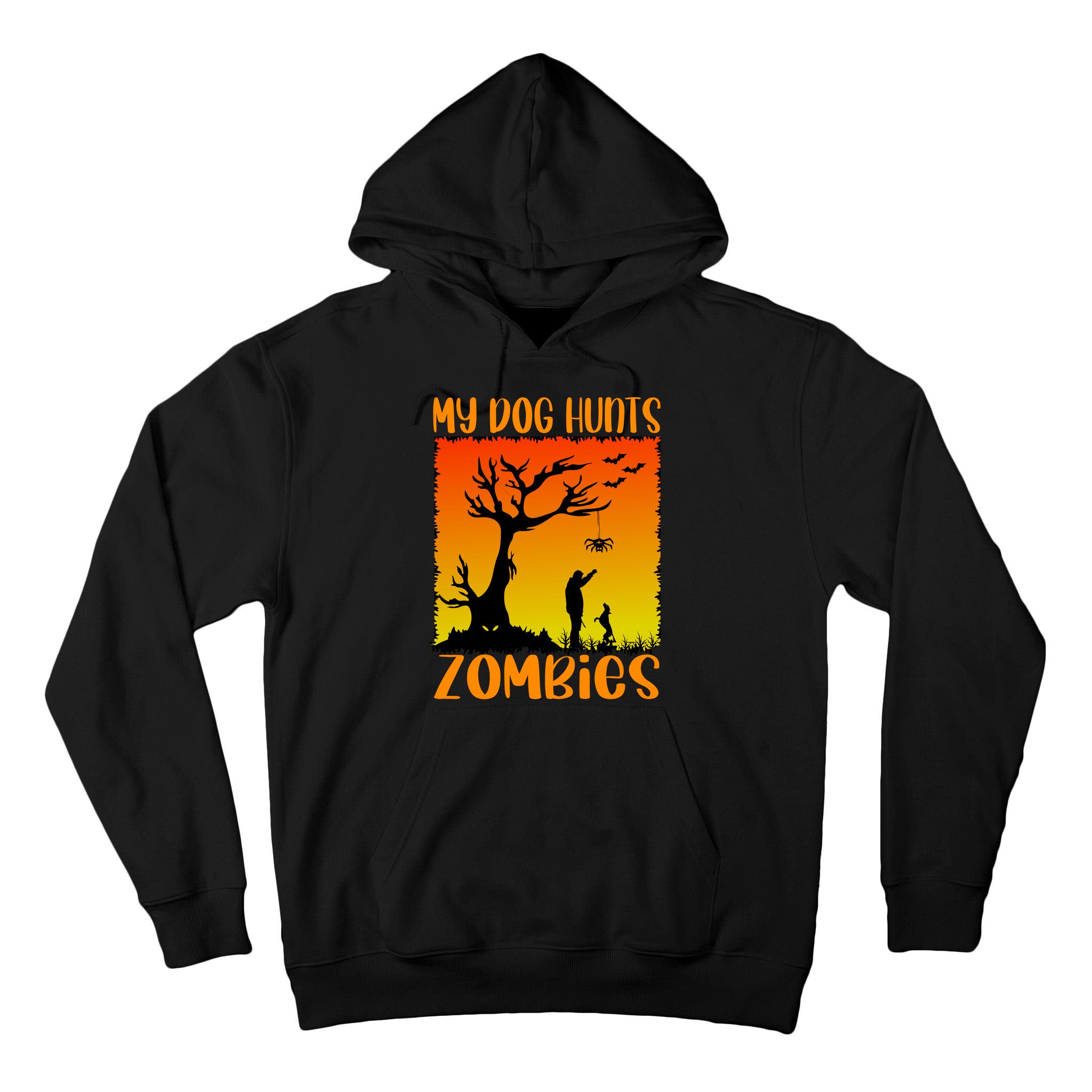 My Dog Hunts Zombies Halloween Tall Hoodie