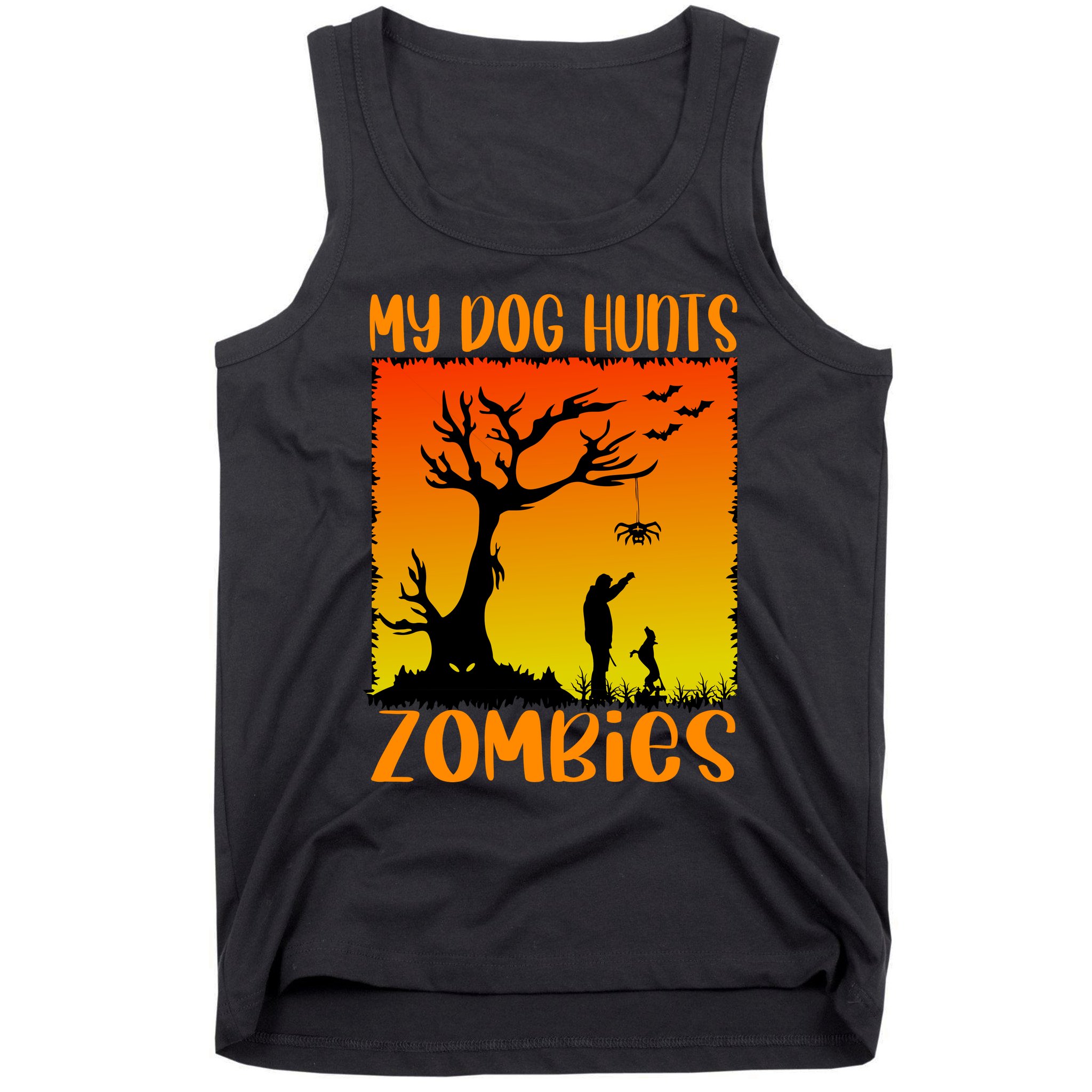 My Dog Hunts Zombies Halloween Tank Top