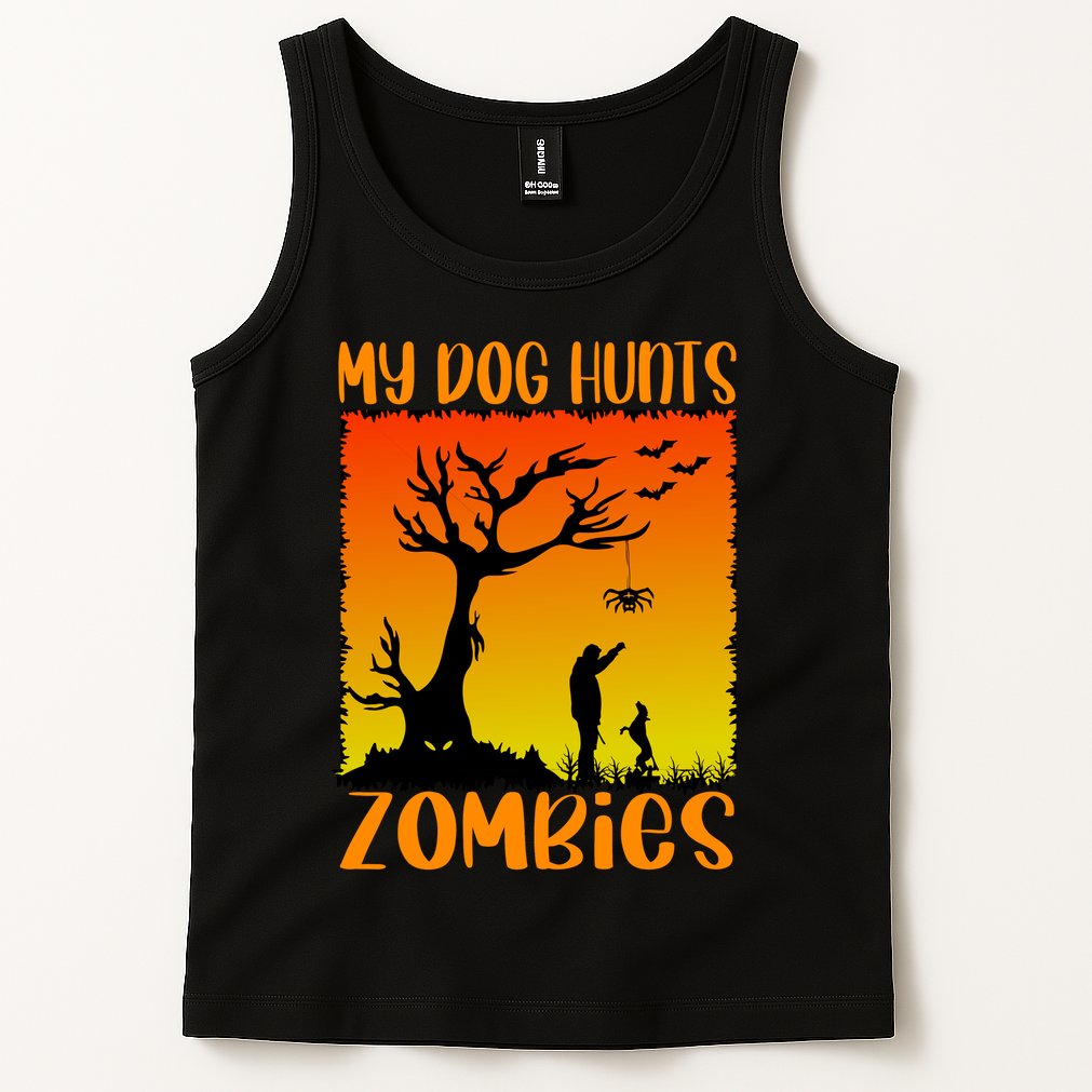 My Dog Hunts Zombies Halloween Tank Top