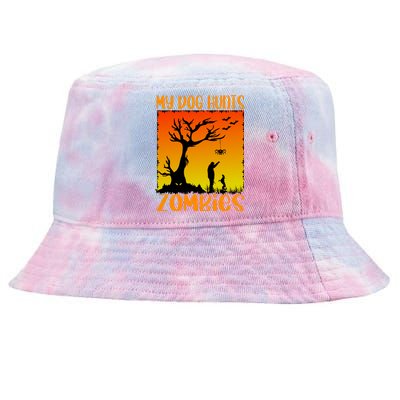 My Dog Hunts Zombies Halloween Tie-Dyed Bucket Hat