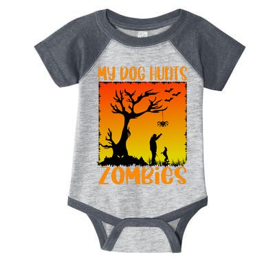 My Dog Hunts Zombies Halloween Infant Baby Jersey Bodysuit