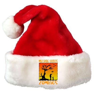 My Dog Hunts Zombies Halloween Premium Christmas Santa Hat