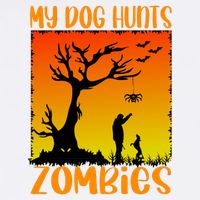 My Dog Hunts Zombies Halloween Garment-Dyed Sweatshirt