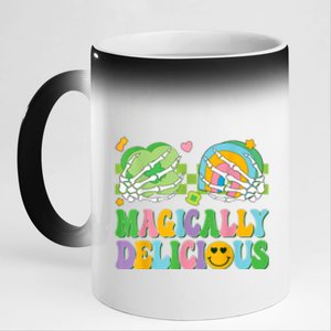 Magically Delicious Hippie St Patrick’s Day Skeleton Charms 11oz Black Color Changing Mug