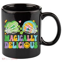 Magically Delicious Hippie St Patrick’s Day Skeleton Charms 11oz C Handle Ceramic Mug