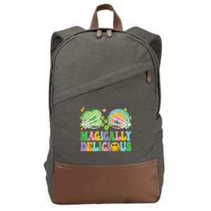 Magically Delicious Hippie St Patrick’s Day Skeleton Charms Cotton Canvas Backpack