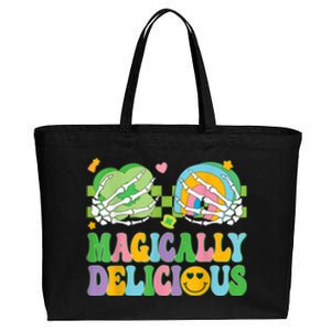 Magically Delicious Hippie St Patrick’s Day Skeleton Charms Cotton Canvas Jumbo Tote