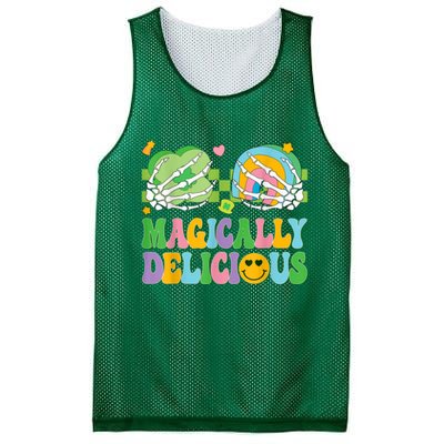 Magically Delicious Hippie St Patrick’s Day Skeleton Charms Mesh Reversible Basketball Jersey Tank