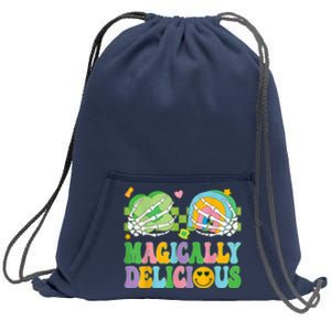 Magically Delicious Hippie St Patrick’s Day Skeleton Charms Sweatshirt Cinch Pack Bag