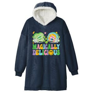 Magically Delicious Hippie St Patrick’s Day Skeleton Charms Hooded Wearable Blanket