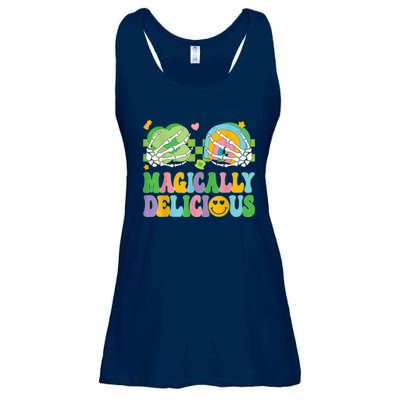 Magically Delicious Hippie St Patrick’s Day Skeleton Charms Ladies Essential Flowy Tank