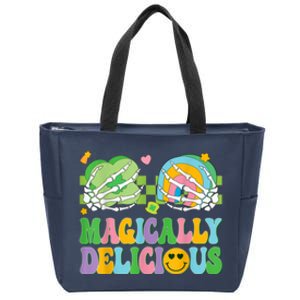 Magically Delicious Hippie St Patrick’s Day Skeleton Charms Zip Tote Bag