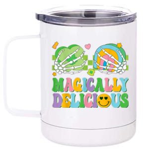 Magically Delicious Hippie St Patrick’s Day Skeleton Charms 12 oz Stainless Steel Tumbler Cup