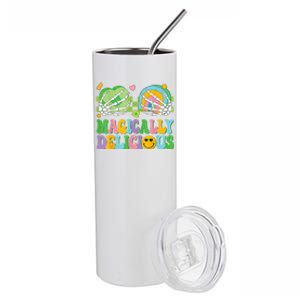 Magically Delicious Hippie St Patrick’s Day Skeleton Charms Stainless Steel Tumbler