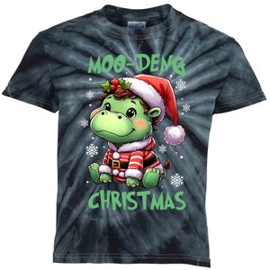 Moo Deng Hippo Baby Pigmy Moodeng Chrismats Zoo Family Kids Tie-Dye T-Shirt