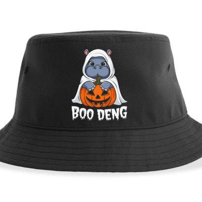 Moo Deng Halloween Cute Baby Pygmy Hippo Bouncy Pig Sustainable Bucket Hat