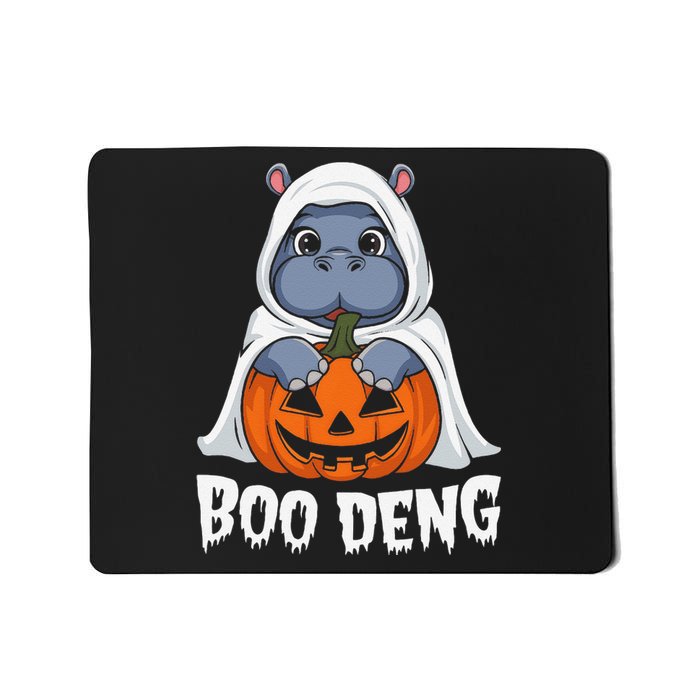 Moo Deng Halloween Cute Baby Pygmy Hippo Bouncy Pig Mousepad