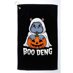 Moo Deng Halloween Cute Baby Pygmy Hippo Bouncy Pig Platinum Collection Golf Towel