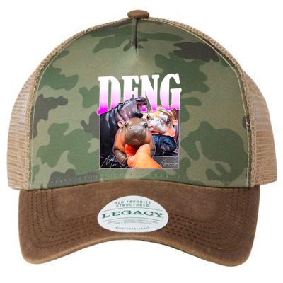 Moo Deng Hippo Baby Pygmy Funny Legacy Tie Dye Trucker Hat