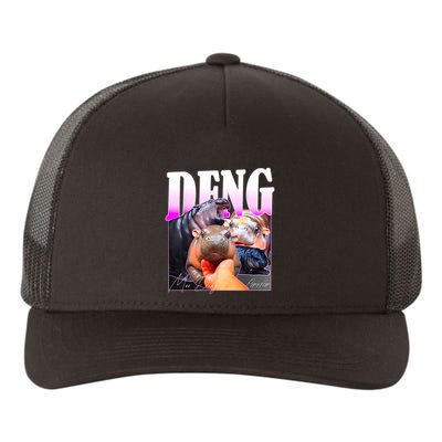 Moo Deng Hippo Baby Pygmy Funny Yupoong Adult 5-Panel Trucker Hat
