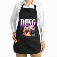 Moo Deng Hippo Baby Pygmy Funny Full-Length Apron With Pockets