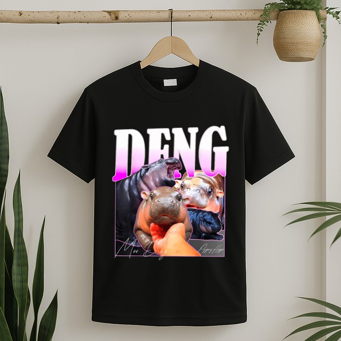 Moo Deng Hippo Baby Pygmy Funny T-Shirt