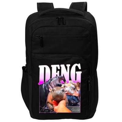 Moo Deng Hippo Baby Pygmy Funny Impact Tech Backpack