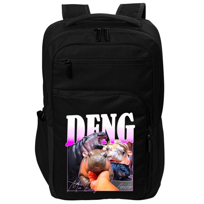 Moo Deng Hippo Baby Pygmy Funny Impact Tech Backpack