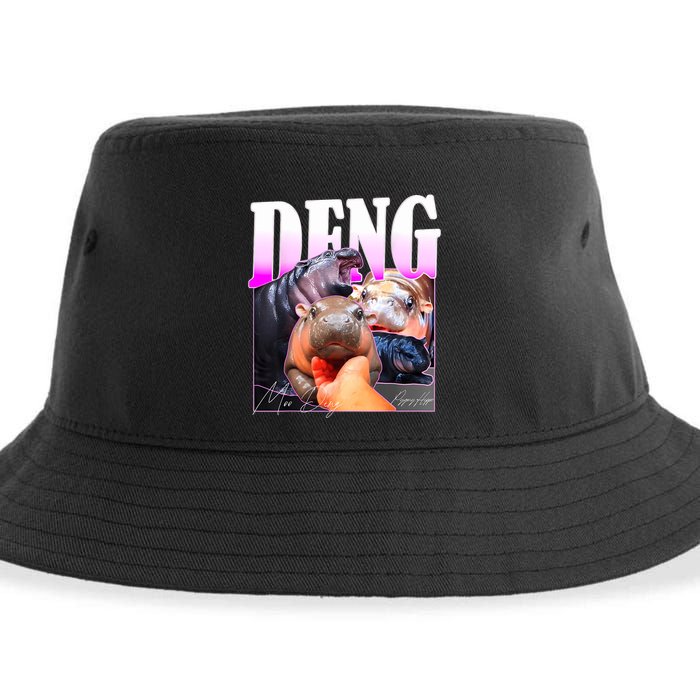 Moo Deng Hippo Baby Pygmy Funny Sustainable Bucket Hat