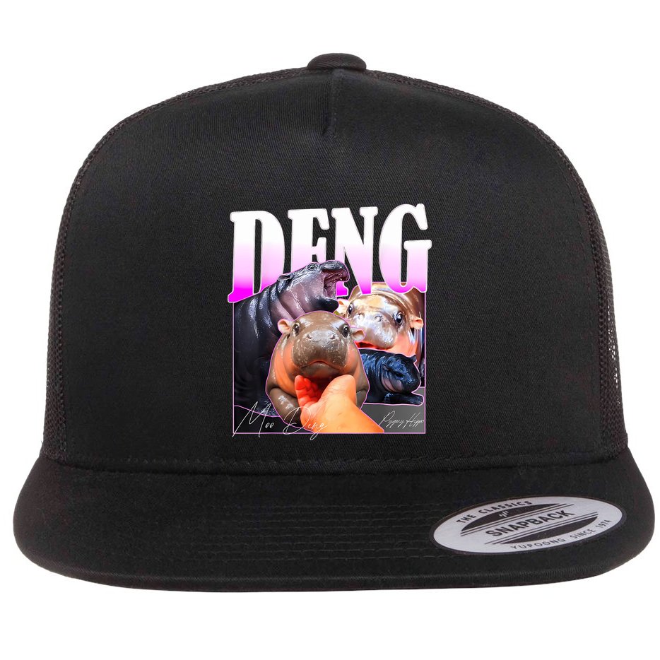 Moo Deng Hippo Baby Pygmy Funny Flatbill Hat