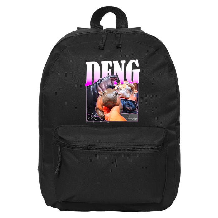Moo Deng Hippo Baby Pygmy Funny 16 in Basic Backpack
