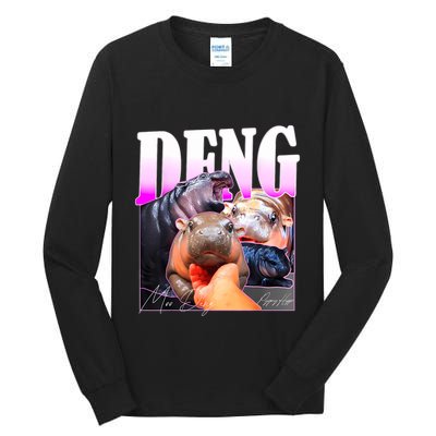 Moo Deng Hippo Baby Pygmy Funny Tall Long Sleeve T-Shirt