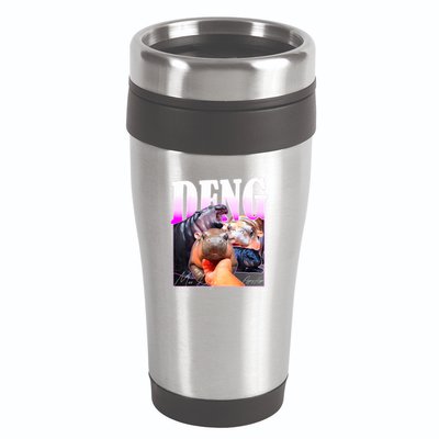 Moo Deng Hippo Baby Pygmy Funny 16oz Travel Tumbler