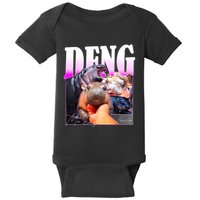 Moo Deng Hippo Baby Pygmy Funny Baby Bodysuit