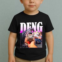 Moo Deng Hippo Baby Pygmy Funny Toddler T-Shirt