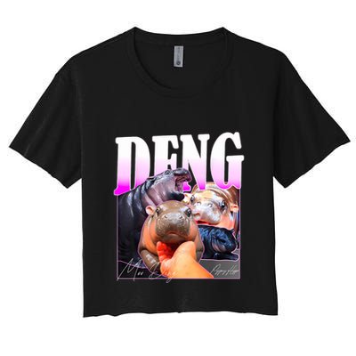 Moo Deng Hippo Baby Pygmy Funny Crop Top
