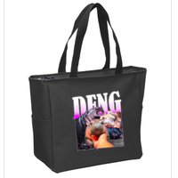 Moo Deng Hippo Baby Pygmy Funny Zip Tote Bag