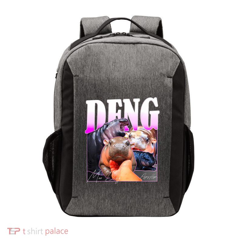 Moo Deng Hippo Baby Pygmy Funny Vector Backpack