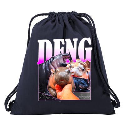 Moo Deng Hippo Baby Pygmy Funny Drawstring Bag