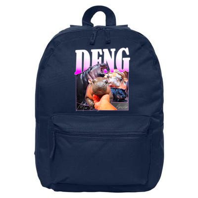 Moo Deng Hippo Baby Pygmy Funny 16 in Basic Backpack